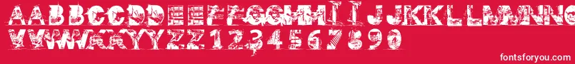 Gaza Font – White Fonts on Red Background