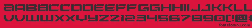 Czcionka Laserwolfexpand – czarne czcionki na czerwonym tle