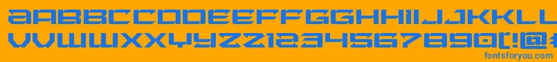 Laserwolfexpand Font – Blue Fonts on Orange Background