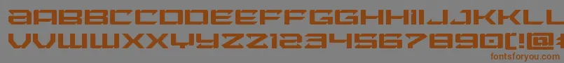 フォントLaserwolfexpand – 茶色の文字が灰色の背景にあります。