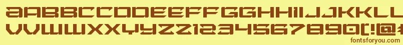 Laserwolfexpand Font – Brown Fonts on Yellow Background