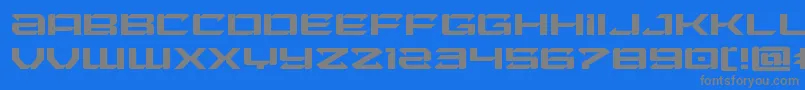 Czcionka Laserwolfexpand – szare czcionki na niebieskim tle