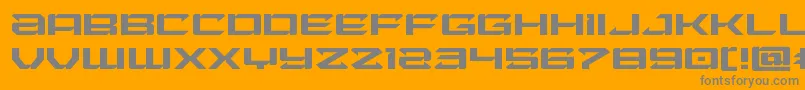 Czcionka Laserwolfexpand – szare czcionki na pomarańczowym tle