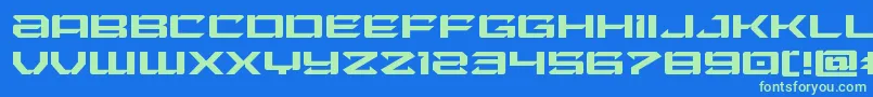 Laserwolfexpand Font – Green Fonts on Blue Background