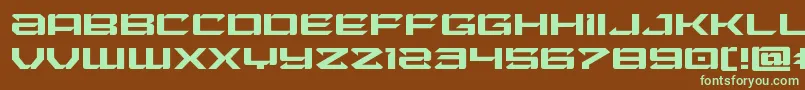 Laserwolfexpand Font – Green Fonts on Brown Background