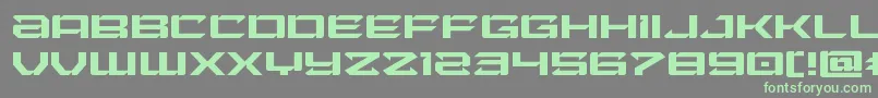 フォントLaserwolfexpand – 灰色の背景に緑のフォント