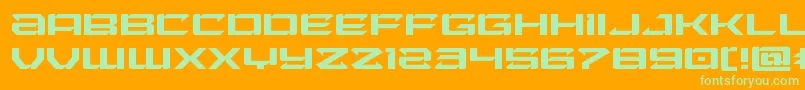 Laserwolfexpand Font – Green Fonts on Orange Background