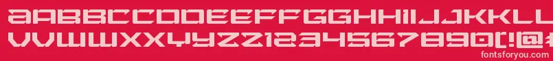 Laserwolfexpand Font – Pink Fonts on Red Background