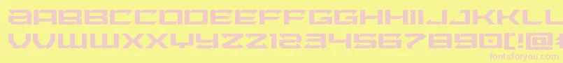 Laserwolfexpand Font – Pink Fonts on Yellow Background