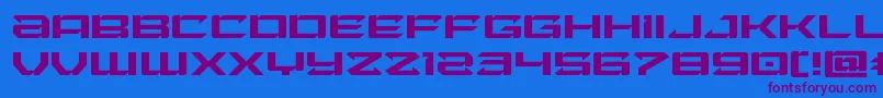 Czcionka Laserwolfexpand – fioletowe czcionki na niebieskim tle