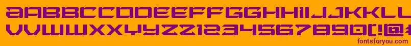 Laserwolfexpand-Schriftart – Violette Schriften auf orangefarbenem Hintergrund