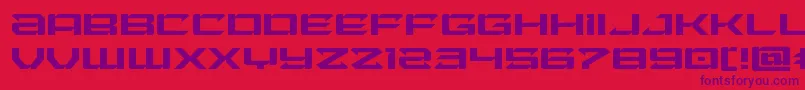 Laserwolfexpand-Schriftart – Violette Schriften auf rotem Hintergrund