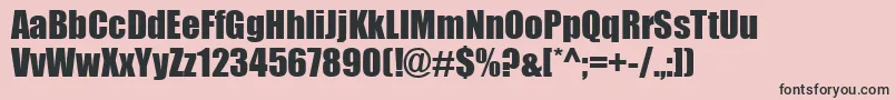 Impact0 Font – Black Fonts on Pink Background
