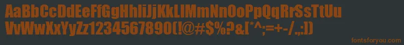 Impact0 Font – Brown Fonts on Black Background