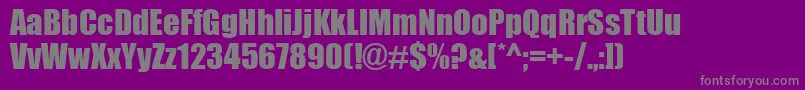 Impact0 Font – Gray Fonts on Purple Background