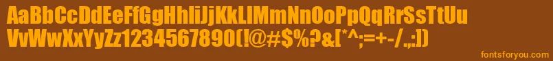 Impact0 Font – Orange Fonts on Brown Background