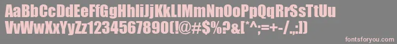 フォントImpact0 – 灰色の背景にピンクのフォント