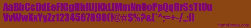 Impact0 Font – Purple Fonts on Brown Background