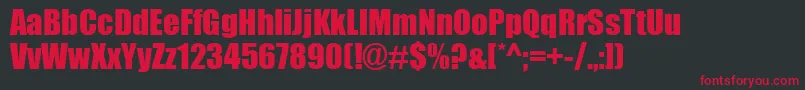 Impact0 Font – Red Fonts on Black Background