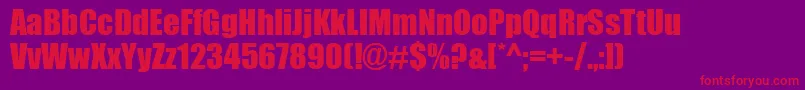 Impact0 Font – Red Fonts on Purple Background