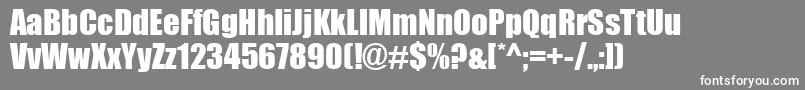 フォントImpact0 – 灰色の背景に白い文字