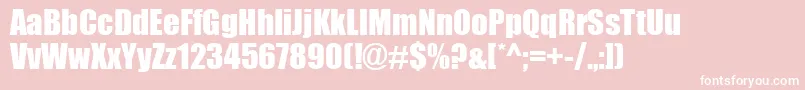 Impact0 Font – White Fonts on Pink Background