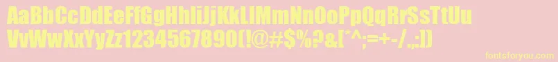 Impact0 Font – Yellow Fonts on Pink Background