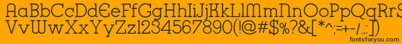K22KarnakDeco Font – Black Fonts on Orange Background