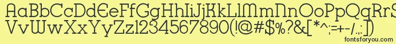K22KarnakDeco Font – Black Fonts on Yellow Background