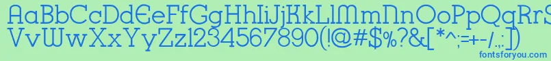 K22KarnakDeco Font – Blue Fonts on Green Background