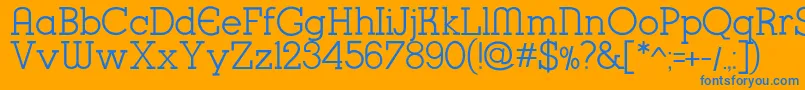 K22KarnakDeco Font – Blue Fonts on Orange Background