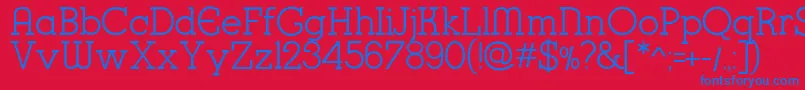 K22KarnakDeco Font – Blue Fonts on Red Background