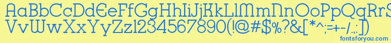 K22KarnakDeco Font – Blue Fonts on Yellow Background