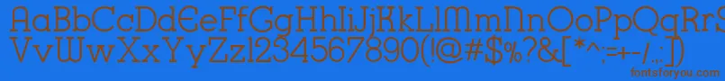 K22KarnakDeco Font – Brown Fonts on Blue Background