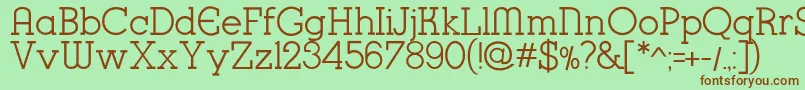 K22KarnakDeco Font – Brown Fonts on Green Background