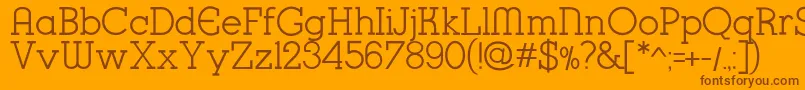 K22KarnakDeco Font – Brown Fonts on Orange Background