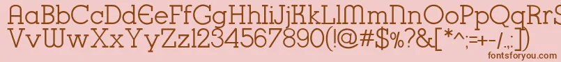 K22KarnakDeco Font – Brown Fonts on Pink Background