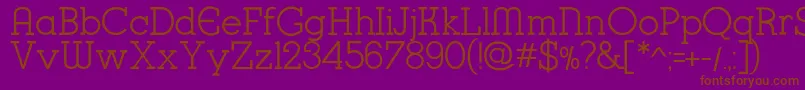 K22KarnakDeco-Schriftart – Braune Schriften auf violettem Hintergrund