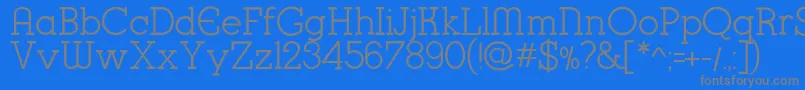 K22KarnakDeco Font – Gray Fonts on Blue Background