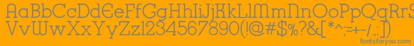 K22KarnakDeco Font – Gray Fonts on Orange Background