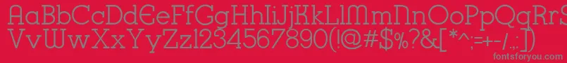 K22KarnakDeco Font – Gray Fonts on Red Background