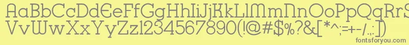 K22KarnakDeco Font – Gray Fonts on Yellow Background