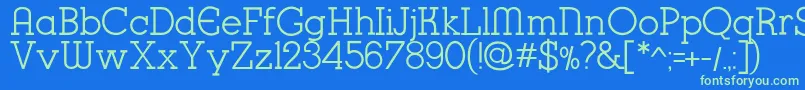 K22KarnakDeco Font – Green Fonts on Blue Background
