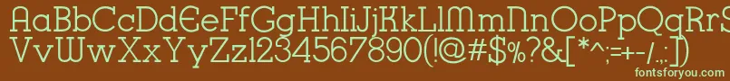 K22KarnakDeco Font – Green Fonts on Brown Background