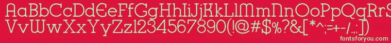 K22KarnakDeco Font – Green Fonts on Red Background