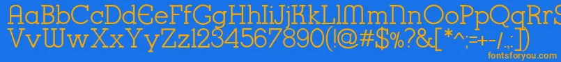 K22KarnakDeco Font – Orange Fonts on Blue Background