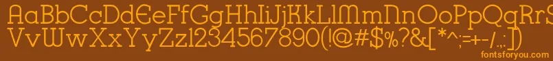 K22KarnakDeco Font – Orange Fonts on Brown Background