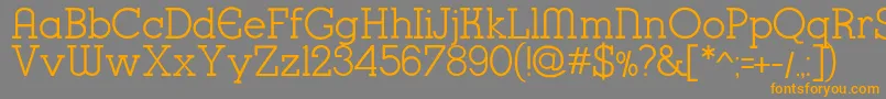 K22KarnakDeco Font – Orange Fonts on Gray Background