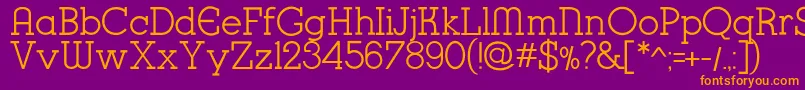 K22KarnakDeco Font – Orange Fonts on Purple Background