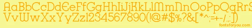 K22KarnakDeco Font – Orange Fonts on Yellow Background